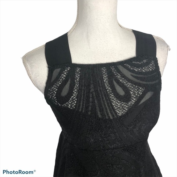 Free People Fit & Flare Black Top Sz XS - Picture 3 of 9